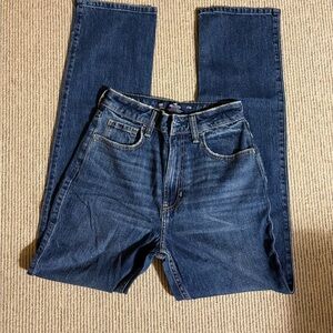 Hollister Dark Blue Straight Jeans | 24R
